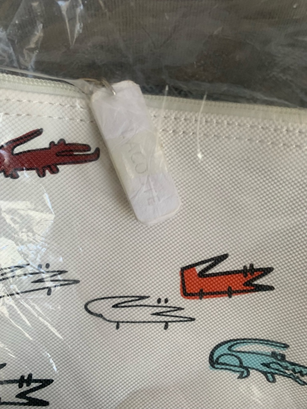 Lacoste L.12.12 Concept Tote handbag Bag purse colorful croc print NWT - Picture 9 of 10